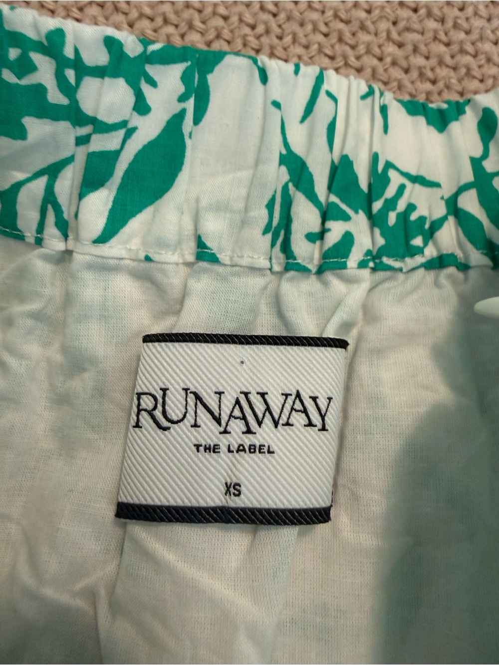 Runaway The Lablel Ayla White Maxi Skirt with Green Floral Print XS - Picture 3 of 11